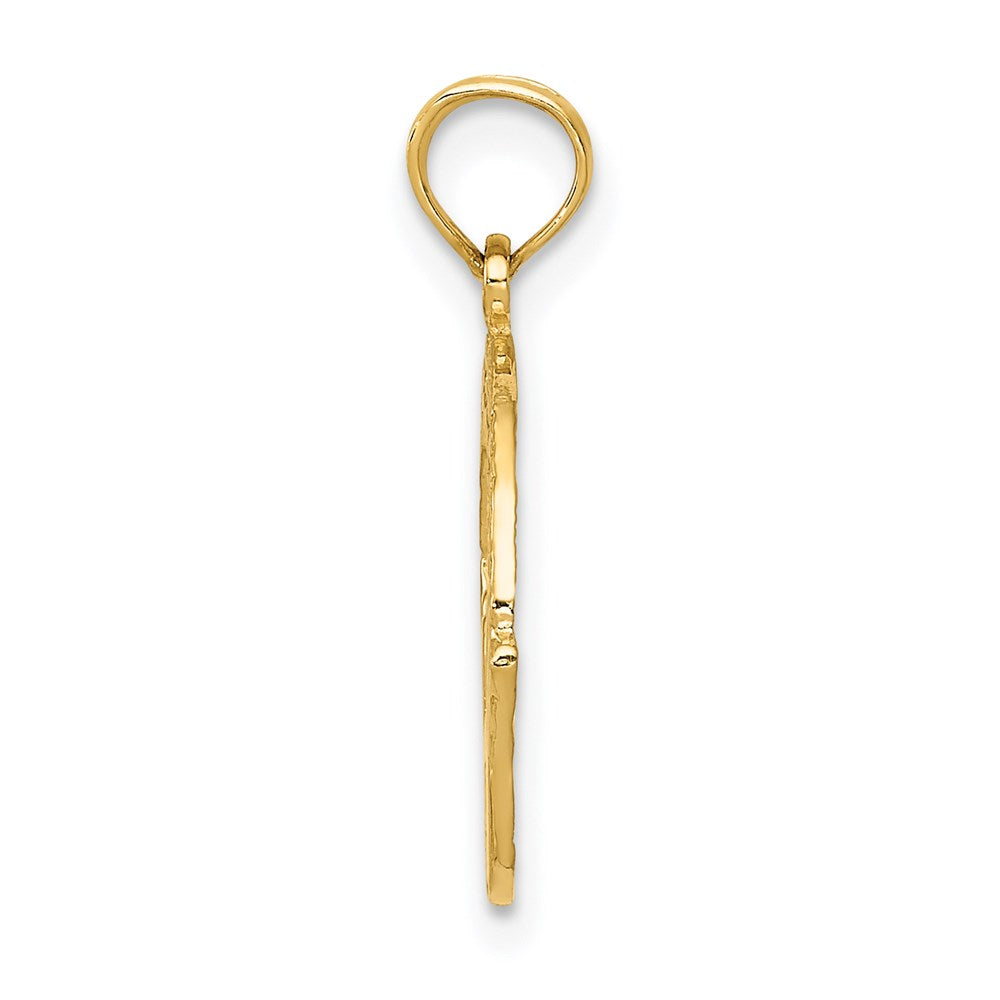 14K Gelbgold Claddagh Charm