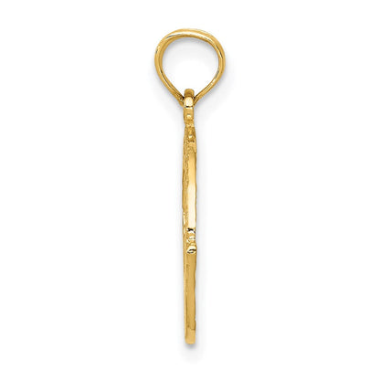 14K Gelbgold Claddagh Charm