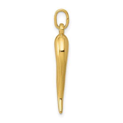 14K Gelbgold 3d Italienisch Horn Charm