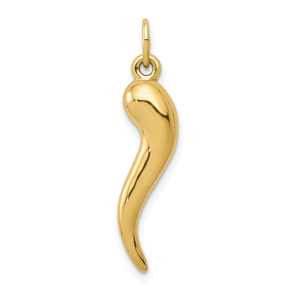 14K Gelbgold 3d Italienisch Horn Charm