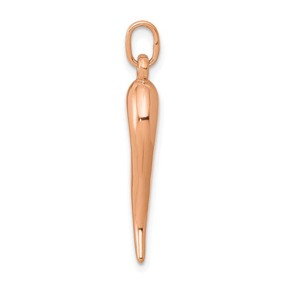 14K Roségold 3d Italienisch Horn Charm