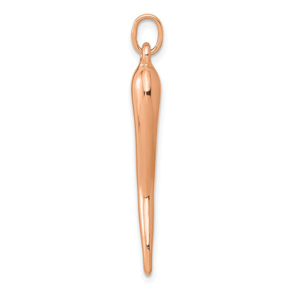 14K Roségold Italienisch Horn Charm