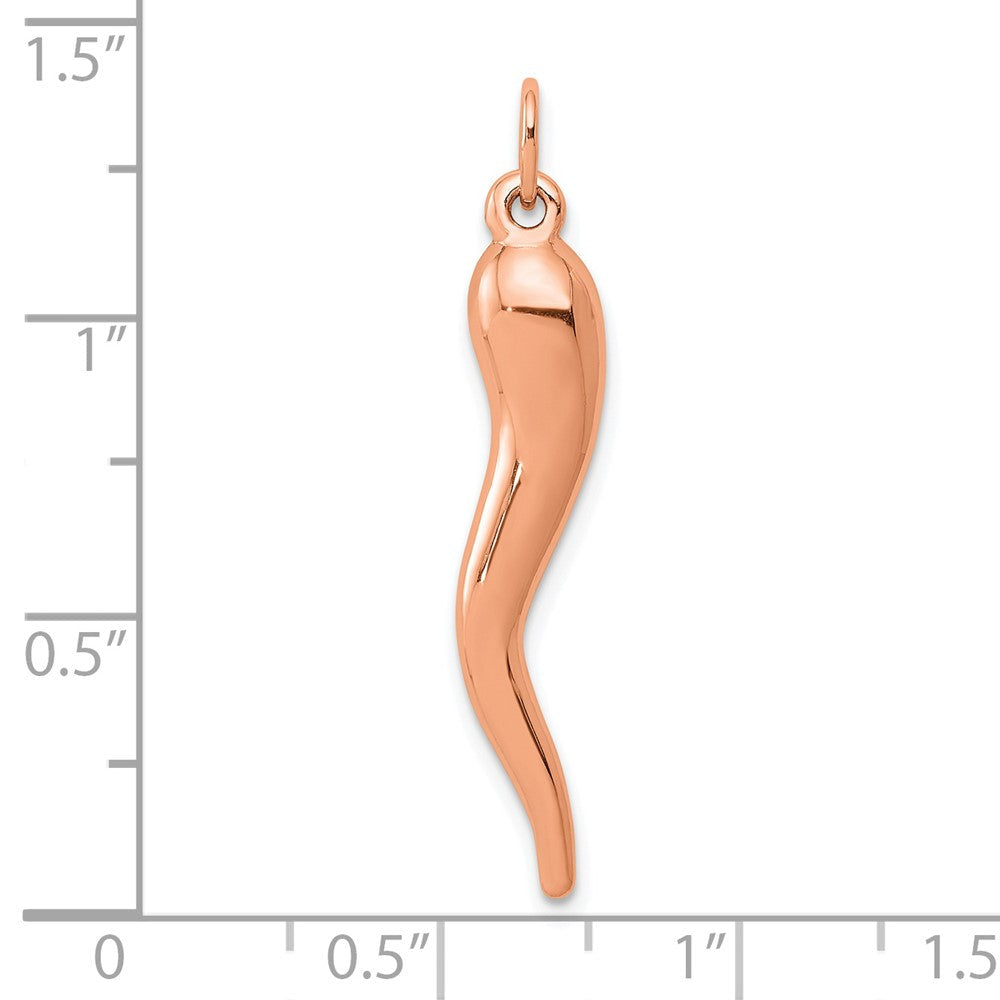 14K Roségold Italienisch Horn Charm