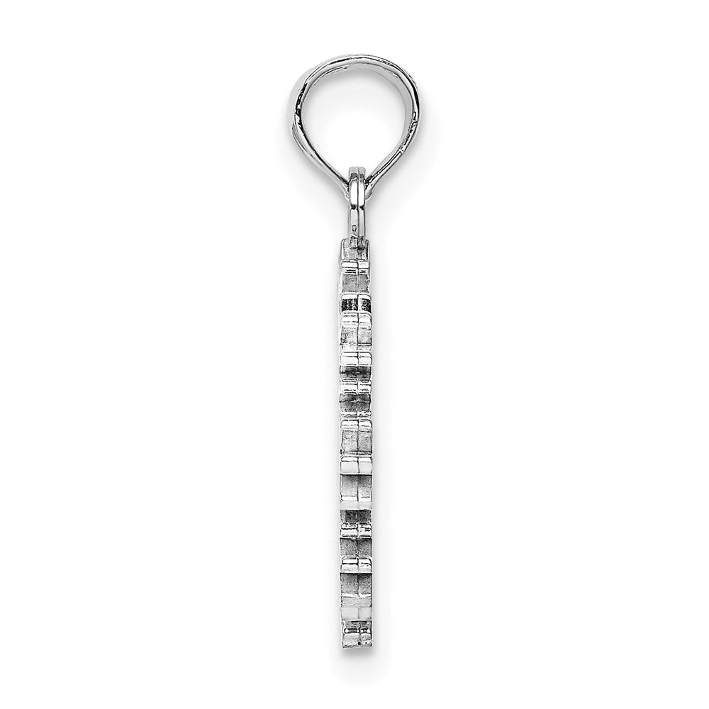 14K Weißgold Schneeflocke Anhänger