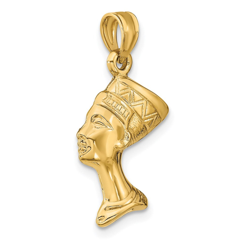 14K Gelbgold 3-d Nefertiti Anhänger