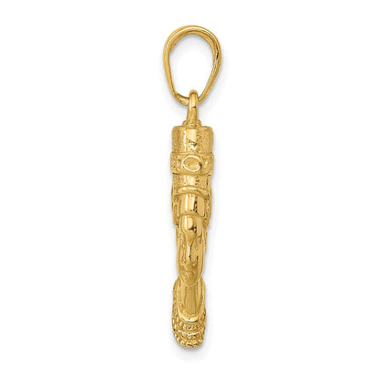 14K Gelbgold 3-D Nofretete-Anhänger