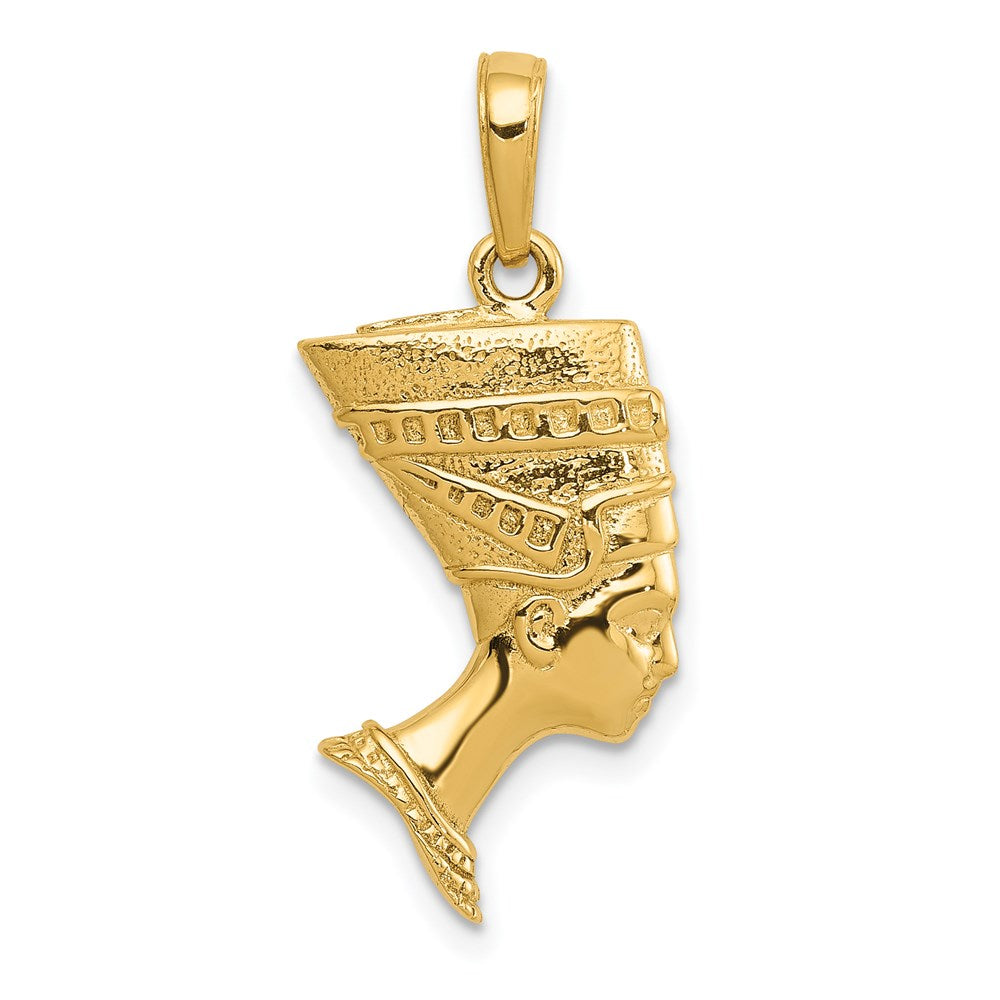 14K Gelbgold 3-D Nofretete-Anhänger