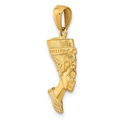 14K Gelbgold 3-D Nofretete-Anhänger
