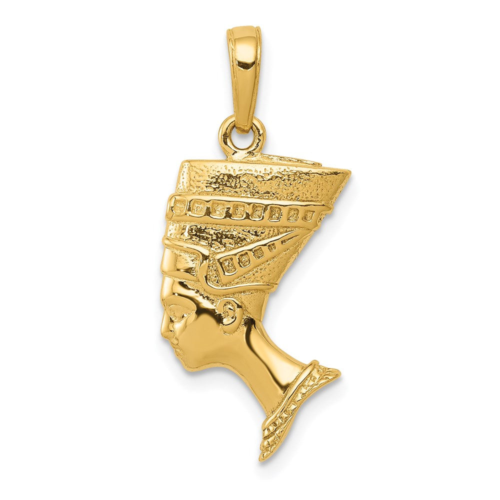 14K Gelbgold 3-D Nofretete-Anhänger