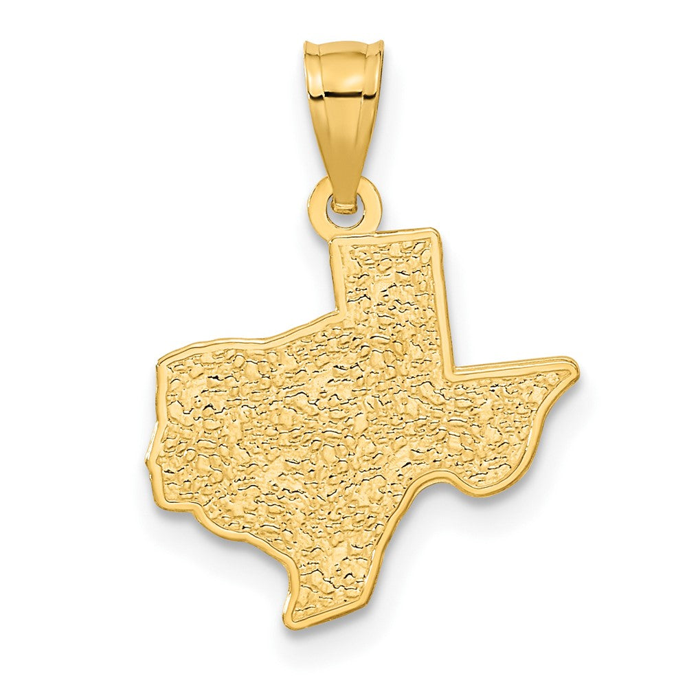 14K Gelbgold State Of Texas Karte Anhänger