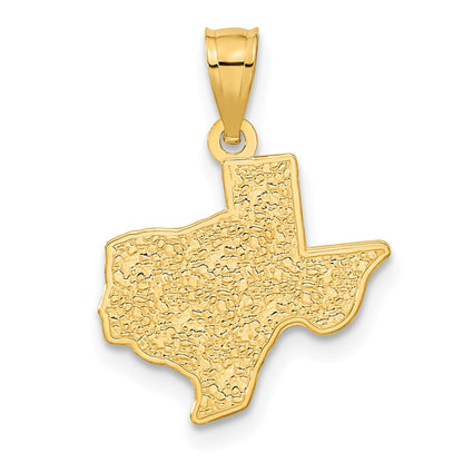 14K Gelbgold State Of Texas Karte Anhänger