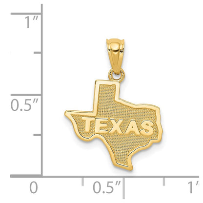 14K Gelbgold State Of Texas Karte Anhänger