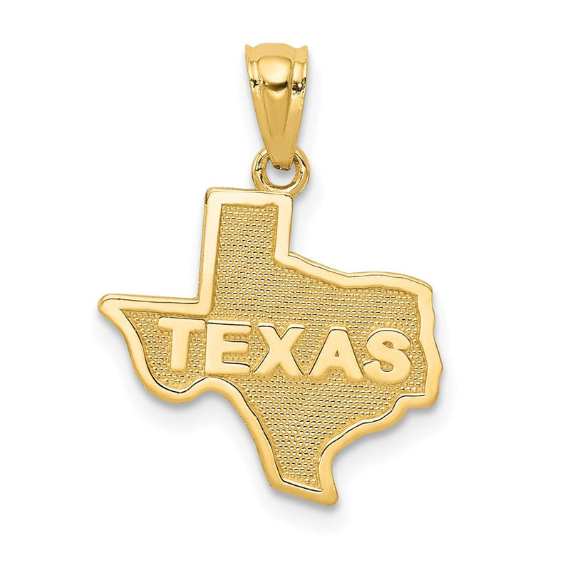 14K Gelbgold State Of Texas Karte Anhänger