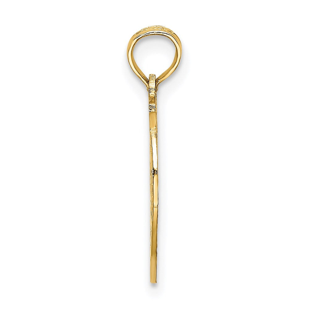 14K Gelbgold Ausgeschnitten New York mit Statue Of Liberty in Apple Charm