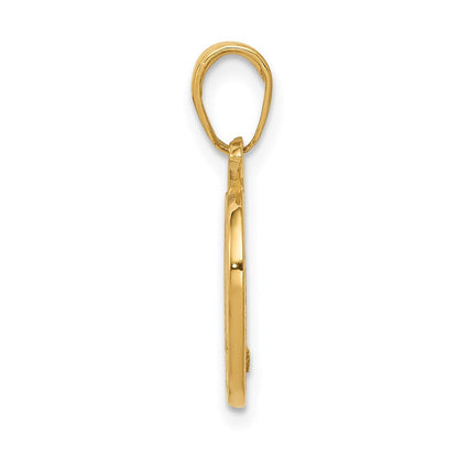 14K Gelbgold Anhänger „New York City Skyline im Apfel“