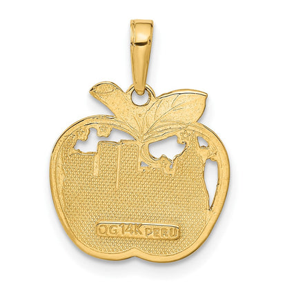 14K Gelbgold Anhänger „New York City Skyline im Apfel“