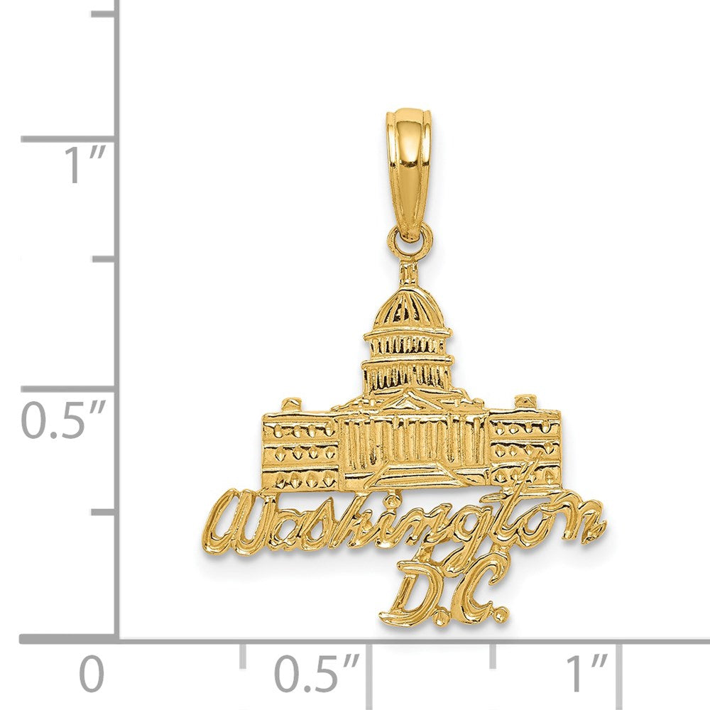 14K Gelbgold Anhänger "Kapitol Gebäude Washington D.C