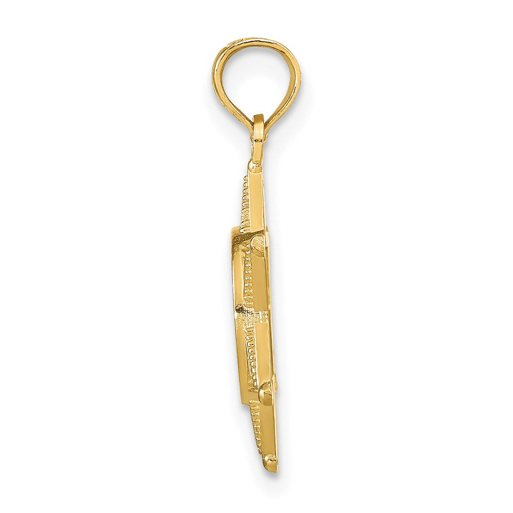 14K Gelbgold Anhänger DEPUTY SHERIFF Abzeichen mit Bär