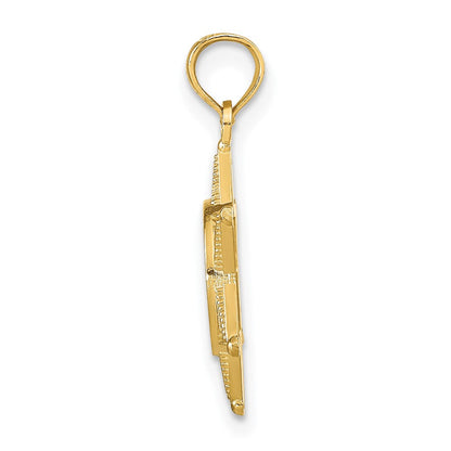 14K Gelbgold Anhänger DEPUTY SHERIFF Abzeichen mit Bär