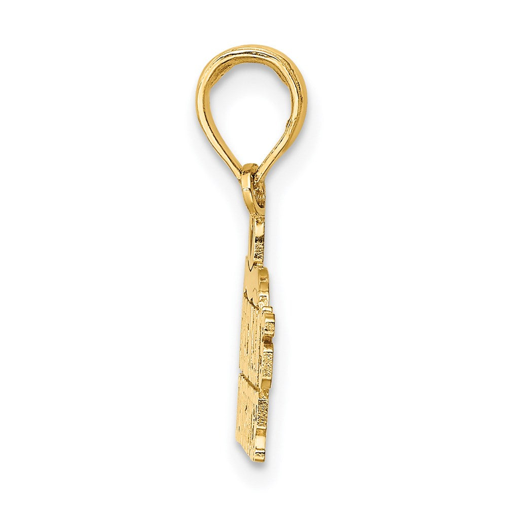 14K Gelbgold Fireman Tochter Charm