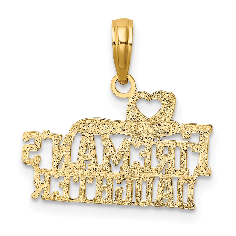 14K Gelbgold Fireman Tochter Charm