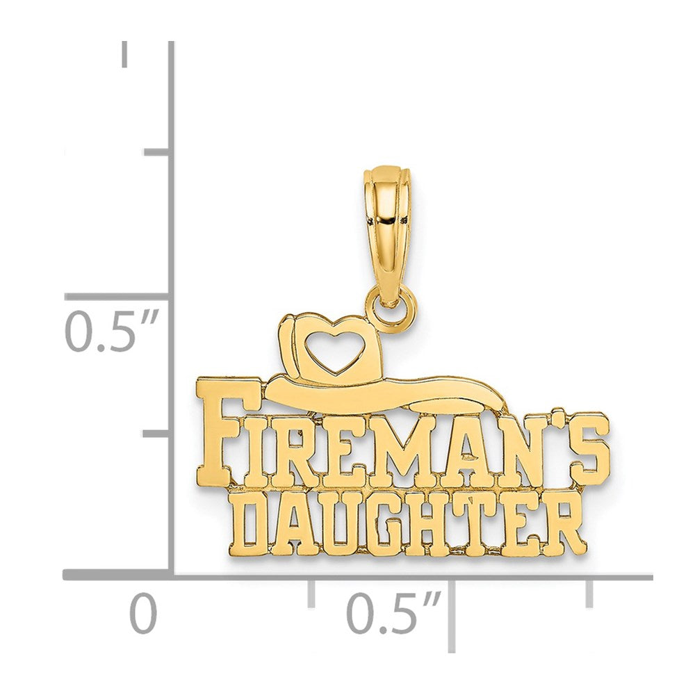 14K Gelbgold Fireman Tochter Charm