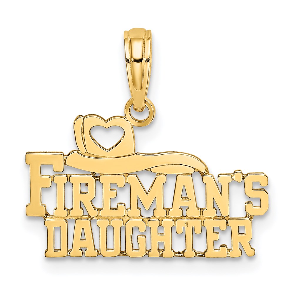 14K Gelbgold Fireman Tochter Charm