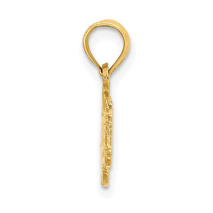 14 Karat Gelbgold Feuerwehrauto-Charm