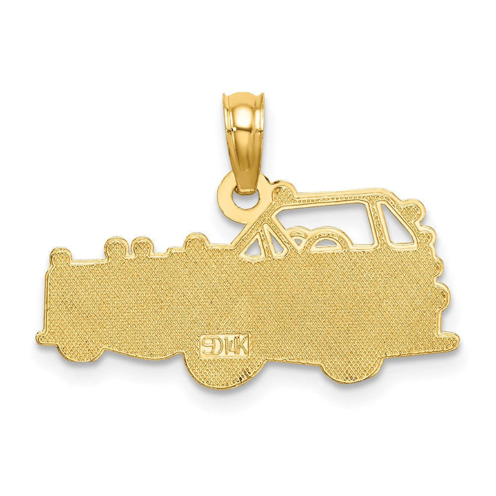 14 Karat Gelbgold Feuerwehrauto-Charm