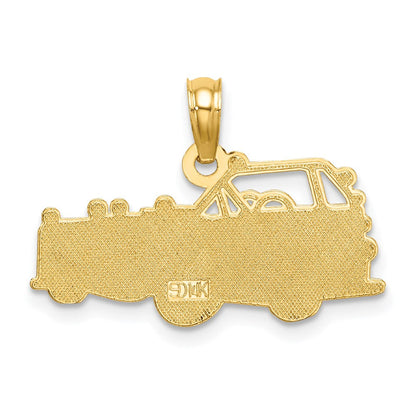 14 Karat Gelbgold Feuerwehrauto-Charm