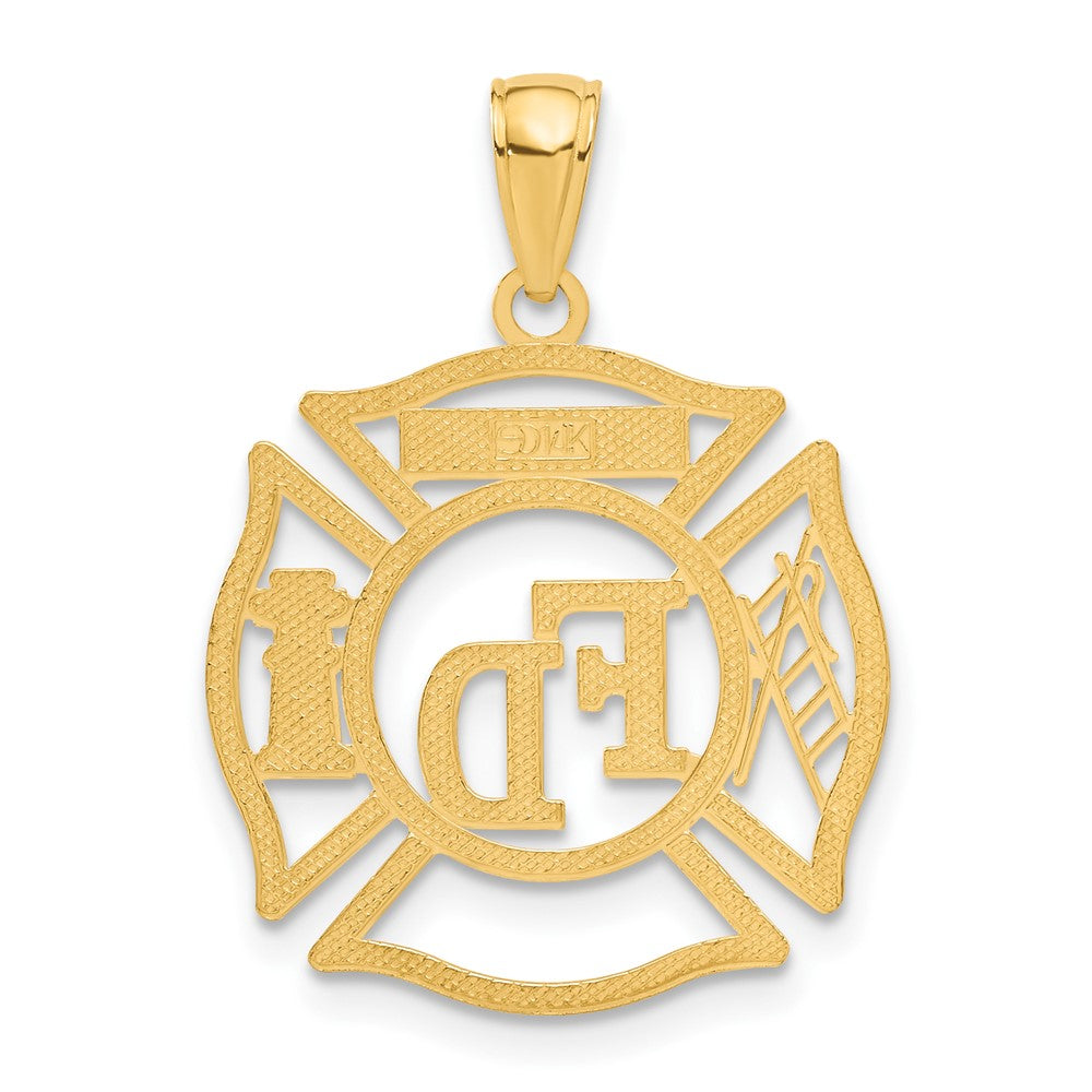 14K Gelbgold Anhänger „FD MEMBER“ in Schildform