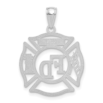14K Weißgold „FD MEMBER“ Schildanhänger