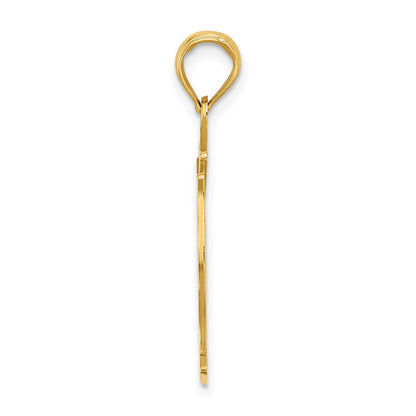 14K Gelbgold Anhänger "FD LADIES AUX" in Schildform