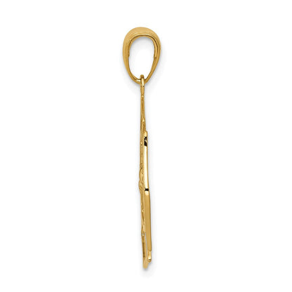 14K Gelbgold Feuerwehr-Schild-Anhänger