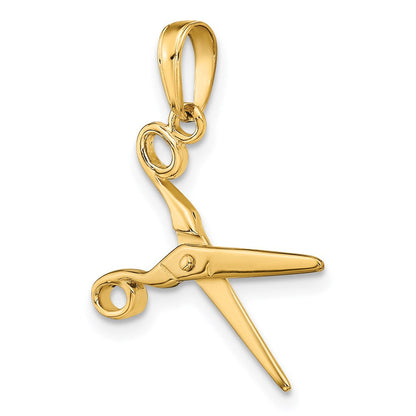 14K Gelbgold 3-d Beweglich Scissors Anhänger