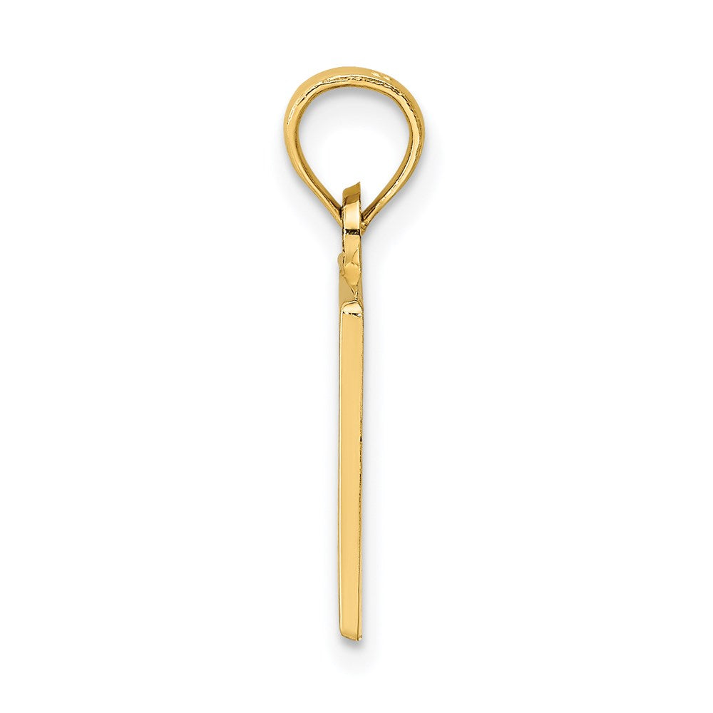 14K Gelbgold Charm „#1 LEHRER“