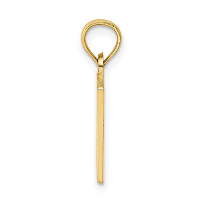 14K Gelbgold Charm „#1 LEHRER“