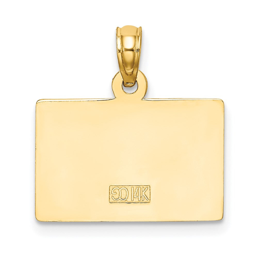 14K Gelbgold Charm „#1 LEHRER“