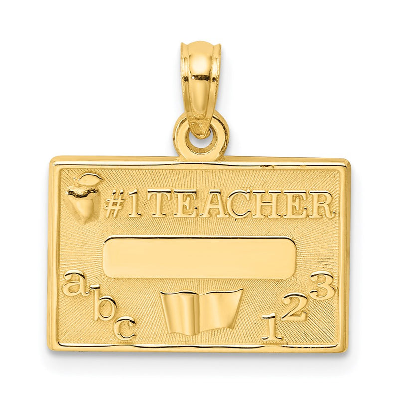 14K Gelbgold Charm „#1 LEHRER“
