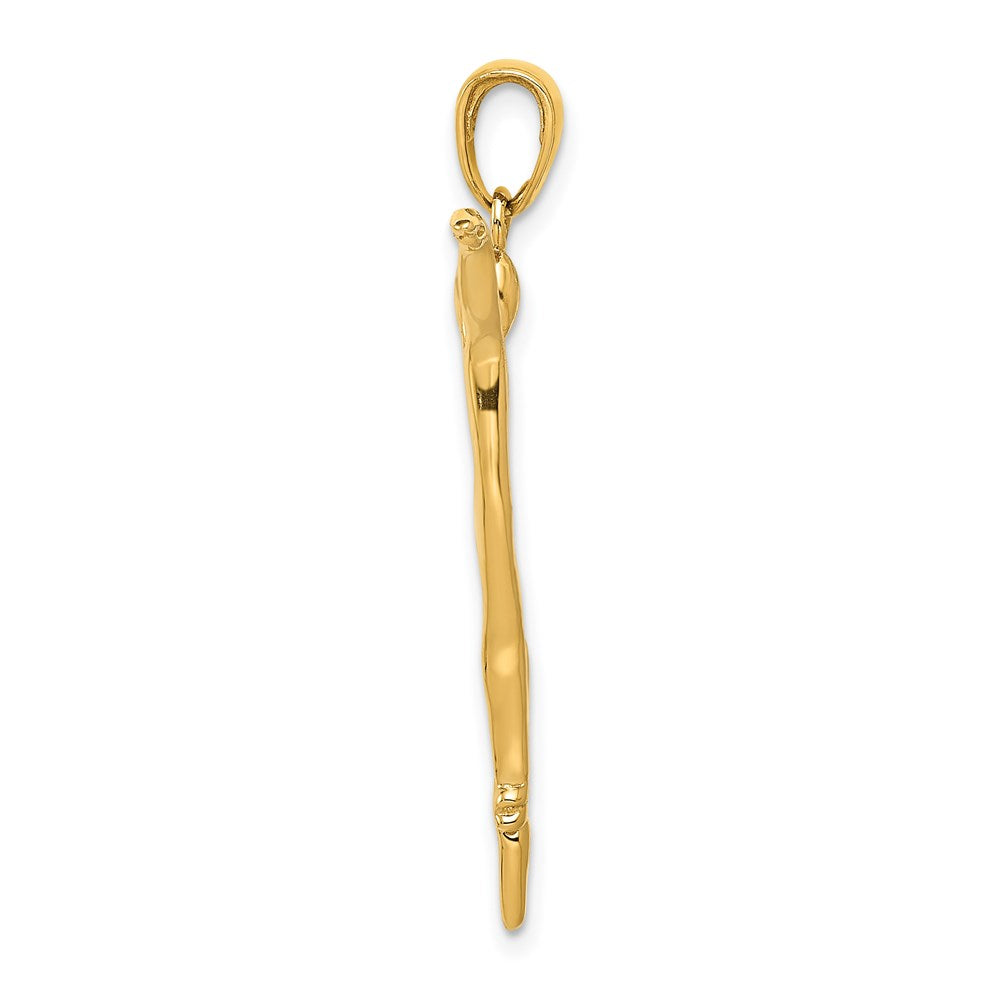 14K Gelbgold Ballerina-Anhänger