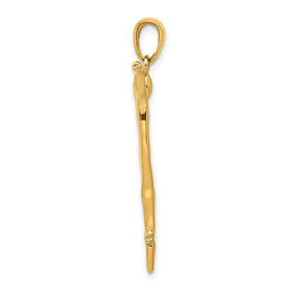 14K Gelbgold Ballerina-Anhänger