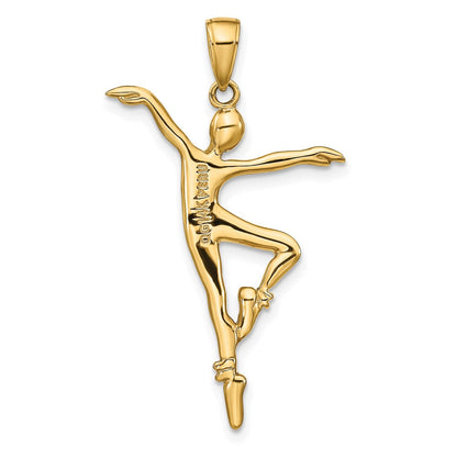 14K Gelbgold Ballerina-Anhänger