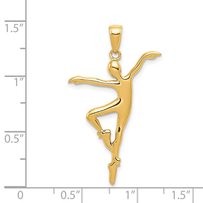 14K Gelbgold Ballerina-Anhänger