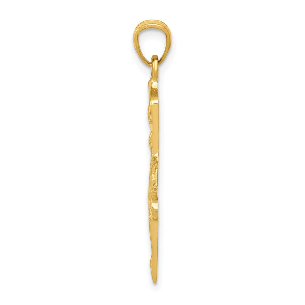14K Gelbgold Dancing Ballerina Anhänger