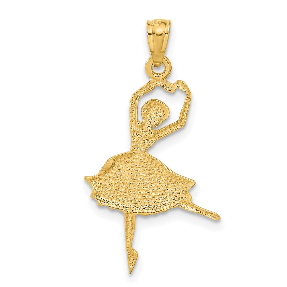 14K Gelbgold Dancing Ballerina Anhänger