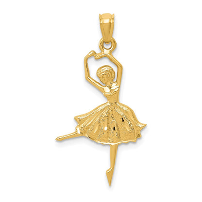 14K Gelbgold Dancing Ballerina Anhänger