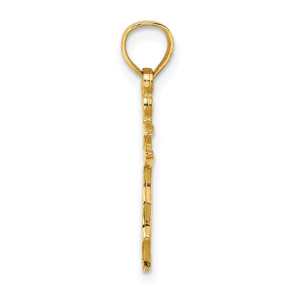 14K Gelbgold Poliert Dancer Charm