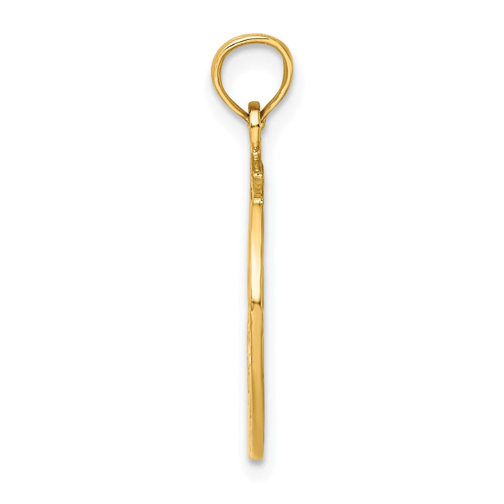 14K Gelbgold Dancer in Kreis Rahmen Charm