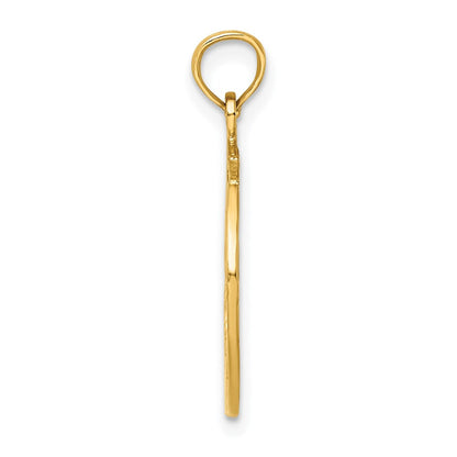 14K Gelbgold Dancer in Kreis Rahmen Charm