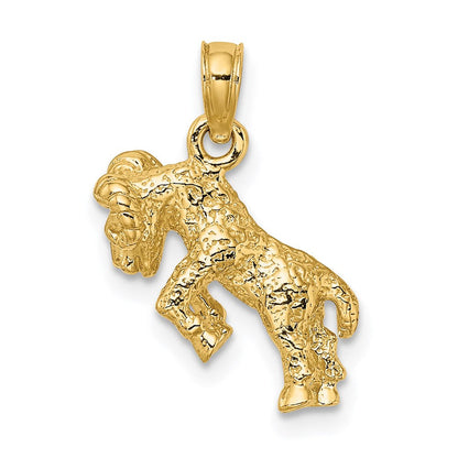 14K Gelbgold 3D-Widder-Sternzeichen-Charm